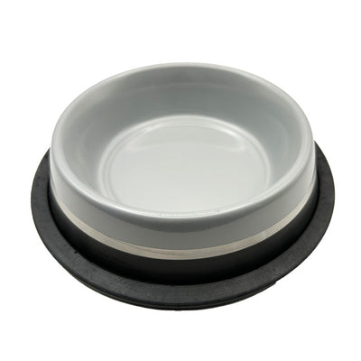 Grey 400ml Dog Bowl on white background