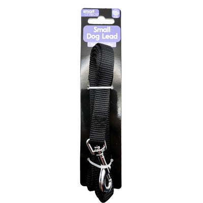 Black Small Dog Lead 1.2M shown with packaging