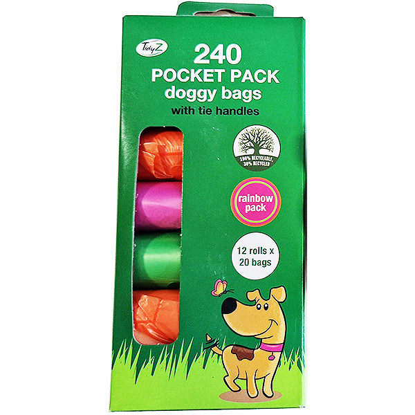 240 Pocket Pack Doggy Bags in Packaging