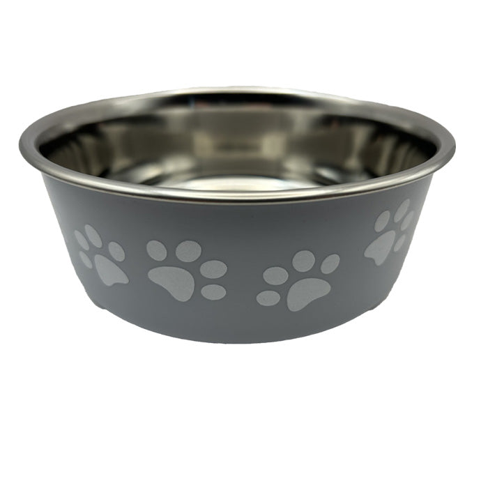 Grey 800ml Dog Bowl on white background