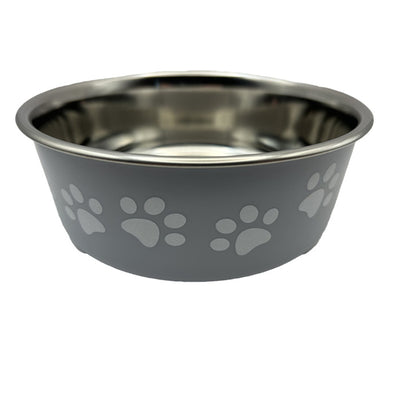 Grey 800ml Dog Bowl on white background