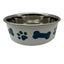 White 800ml Dog Bowl on white background