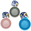 3 colours of the Collapsible Dog Bowl With Clip displayed