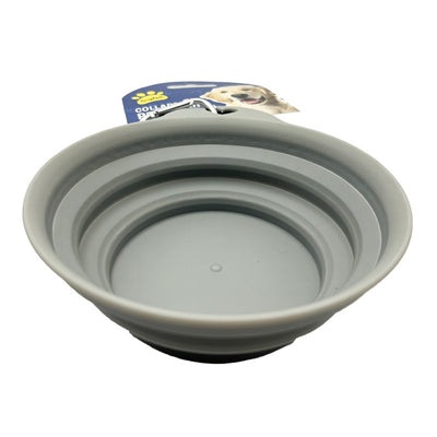 Open Collapsible Dog Bowl With Clip