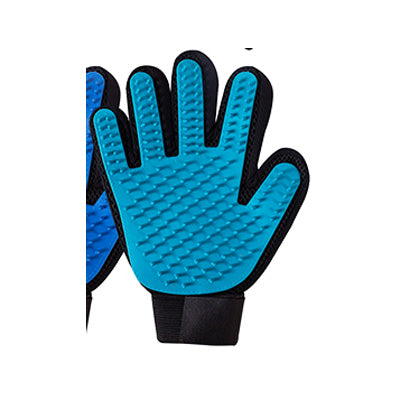 De-Shedding Glove For Dogs in light blue