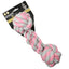 Pink Dumbbell dog toy displayed