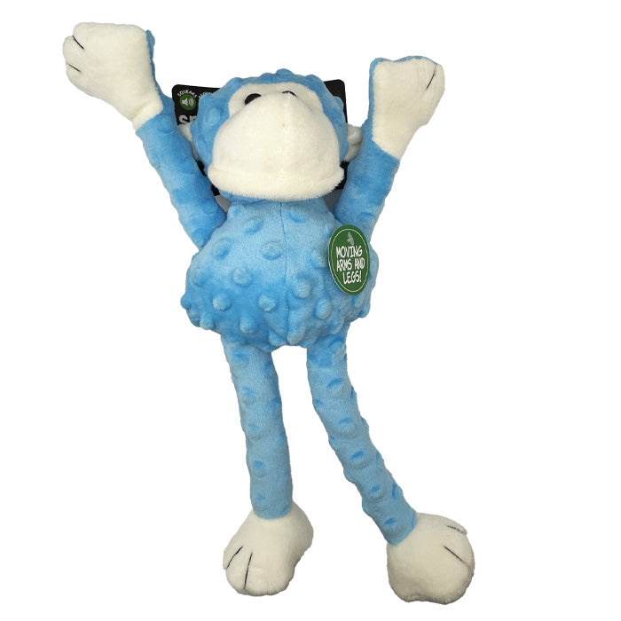 Monkey Plush Dog Toy on white background