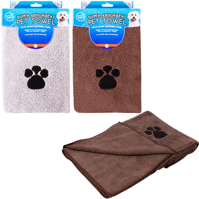 Quick Drying Super Absorbent Pet Towel 2 colours displayed