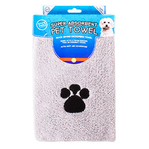 Quick Drying Super Absorbent Pet Towel Grey