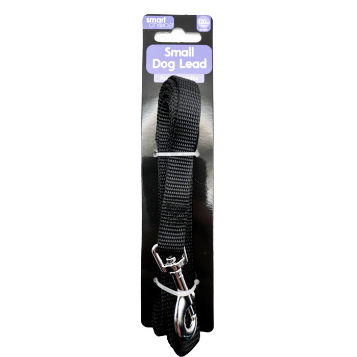Black Small Dog Lead 1.2M shown with packaging