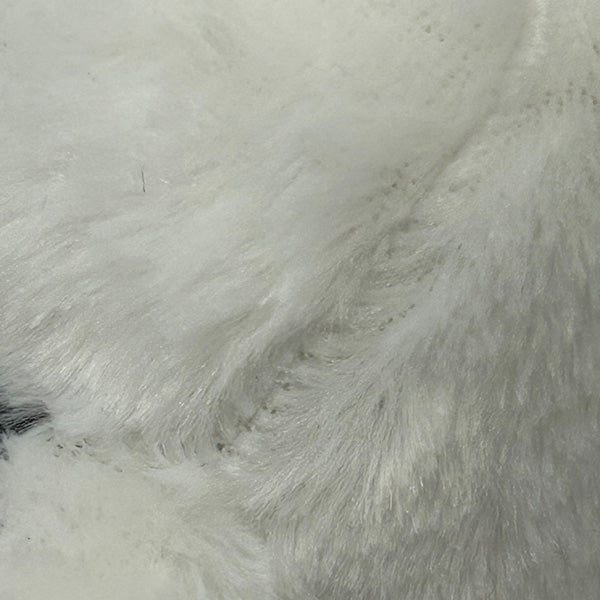 Close-up of white fur texture stitch detail