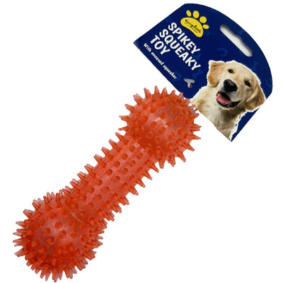 Red Spiky & Squeaky Dog Toy