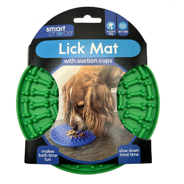 Suction Lick Mat Slow Feeder Green Colour on white background