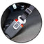 Universal Seat Belt Restraint with close up of seat belt attachment