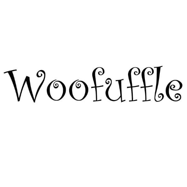 The word 'Woofuffle' in a decorative font on a white background