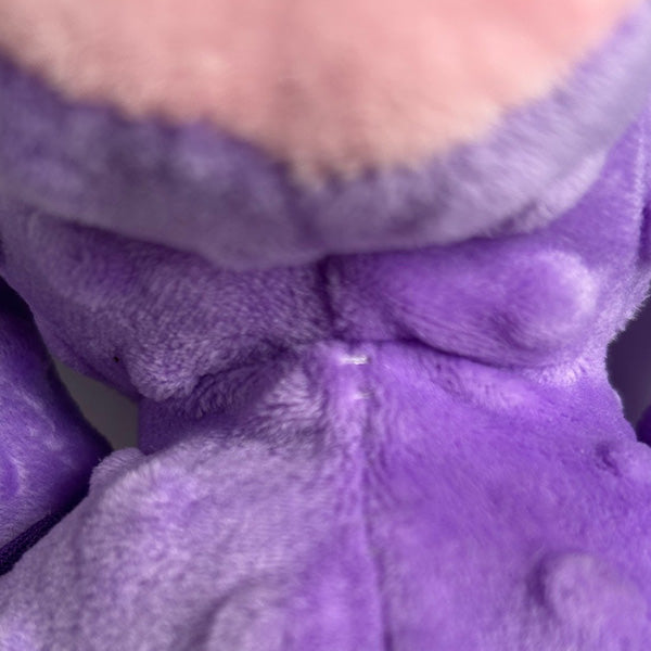 Close up of plush toy stitching detail